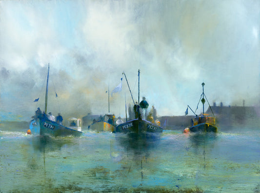Artist Paul Dolman - Fine Art Framed Limited Edition Print - Fishermans Boat Race