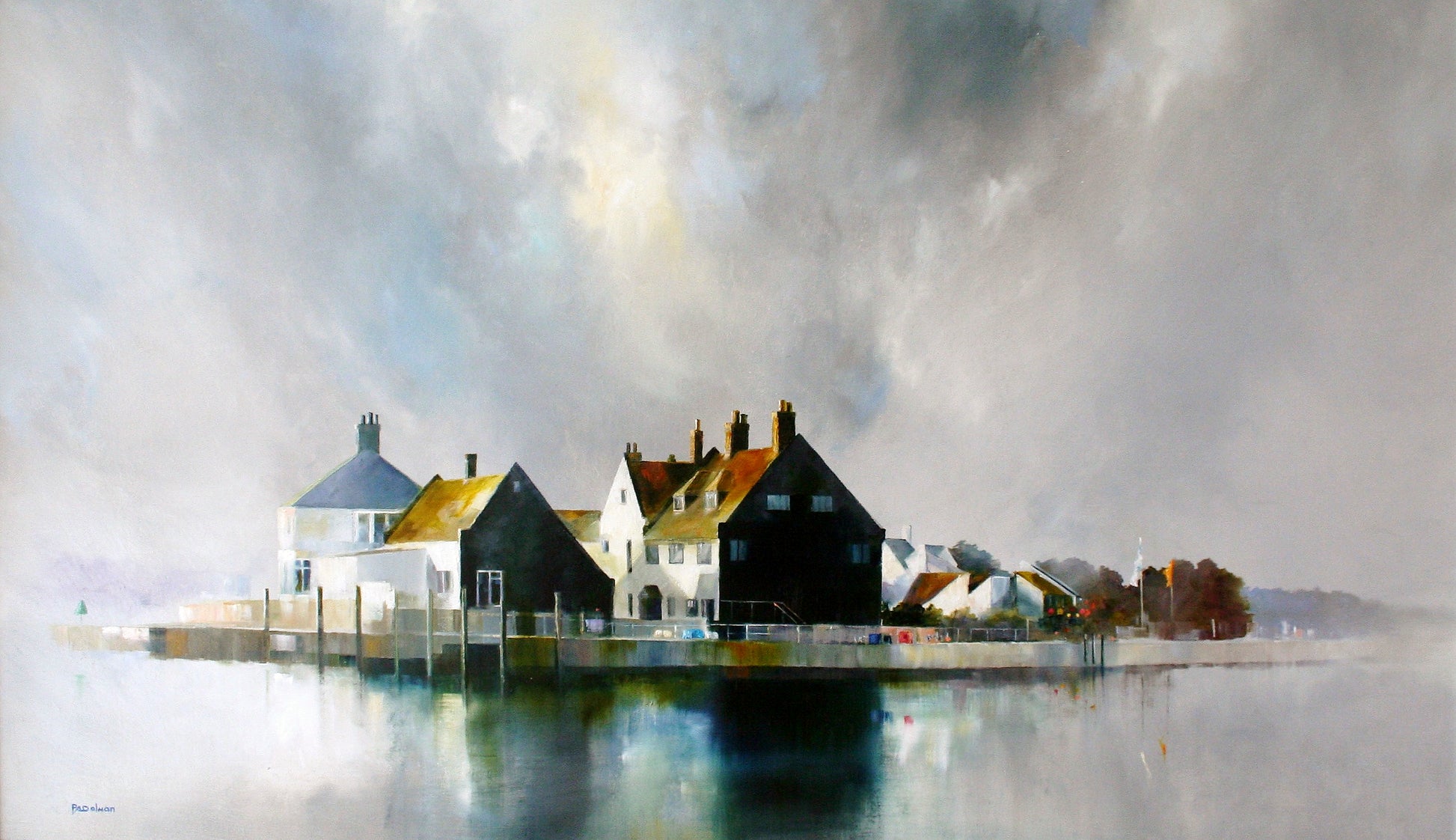 Artist Paul Dolman - Fine Art Framed Limited Edition Print - Mudeford Quay 2