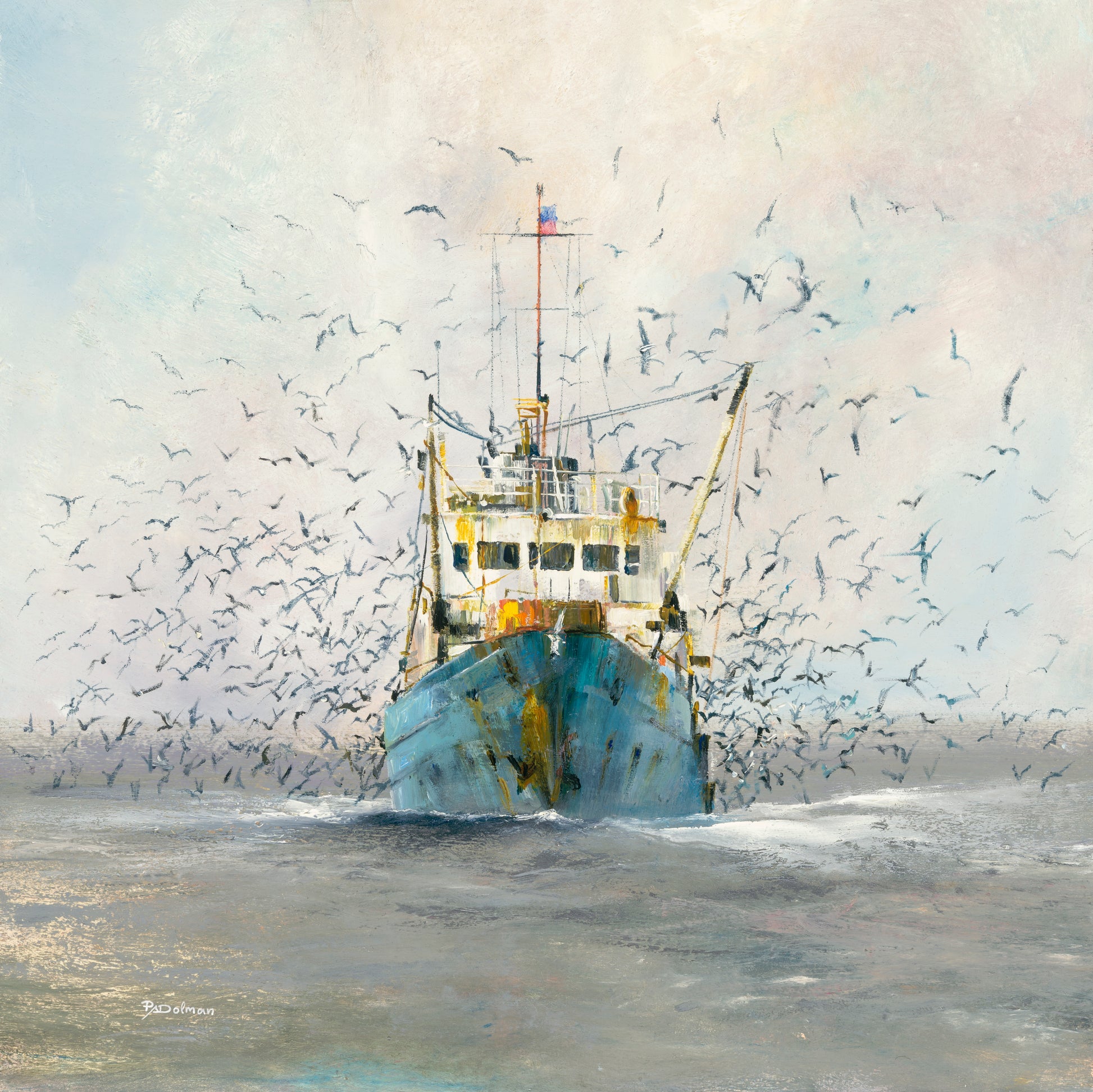 Fine Art Framed Limited Edition Print [Avon Beach] Overall Framed Size 600mm wide - artistpauldolman.co.uk